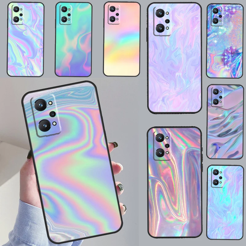 Holographic Iridescence For Realme 10 Pro Plus C55 C35 C33 C31 C30 C21Y GT Neo 5 OnePlus 11 Nord 3 2T CE 2 Lite Case