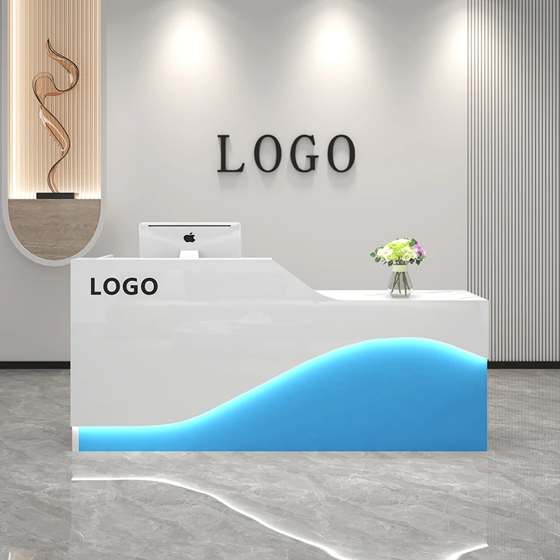 Modern Kitchen Reception Desks Luxury Checkout Counter Reception Desks Beauty Salon Mostrador Negocio Commercial Furniture