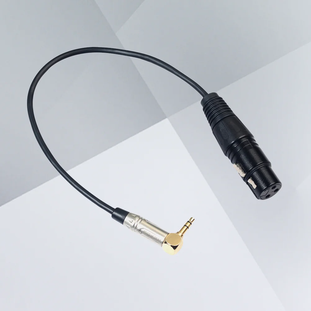 

30cm 90 Degree 3.5mm to Xlr Adapter Cable Durable Gold Plated Connectors for Mobile Phones Music Devices Professional Use