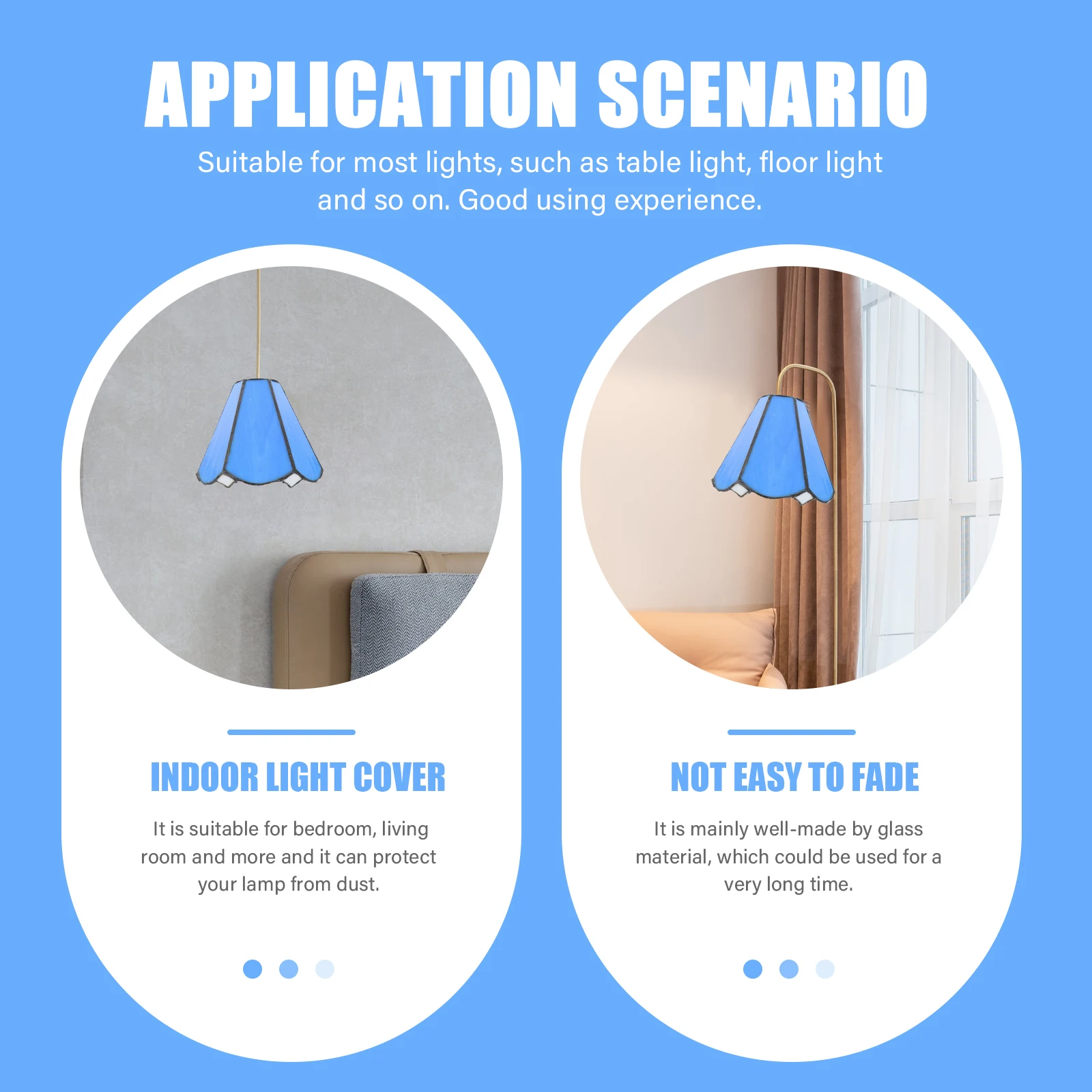 

Glass Art Lampshade Premium Glass Chic Stylish Lamp Shade for Indoor Light Cover Desk Table and Floor Light Decorative