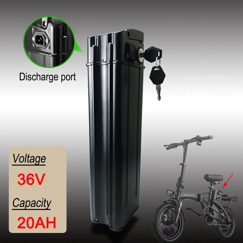 

36V 20000mAH Lithium Silver Fish Rechargeable Replacement Batterie Akku for 350W 500W 750W 1000W Li-ion Battery Pack