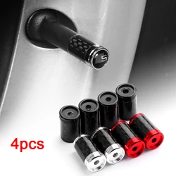 4pcs Metal Carbon Fiber Car Tire Valve Cap Dust Cap Rim Accessories