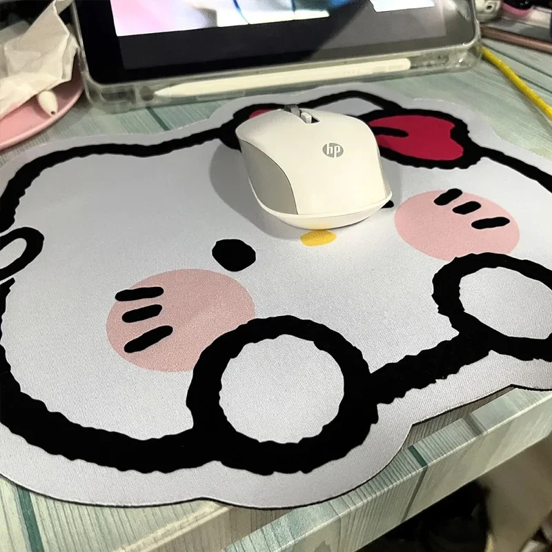 Sanrio Hello Kitty Cute Cartoon Mouse Pad Notebook Rubber Pad Keyboard Protection Desk Mat Office Desktop Non-slip Mouse Pad