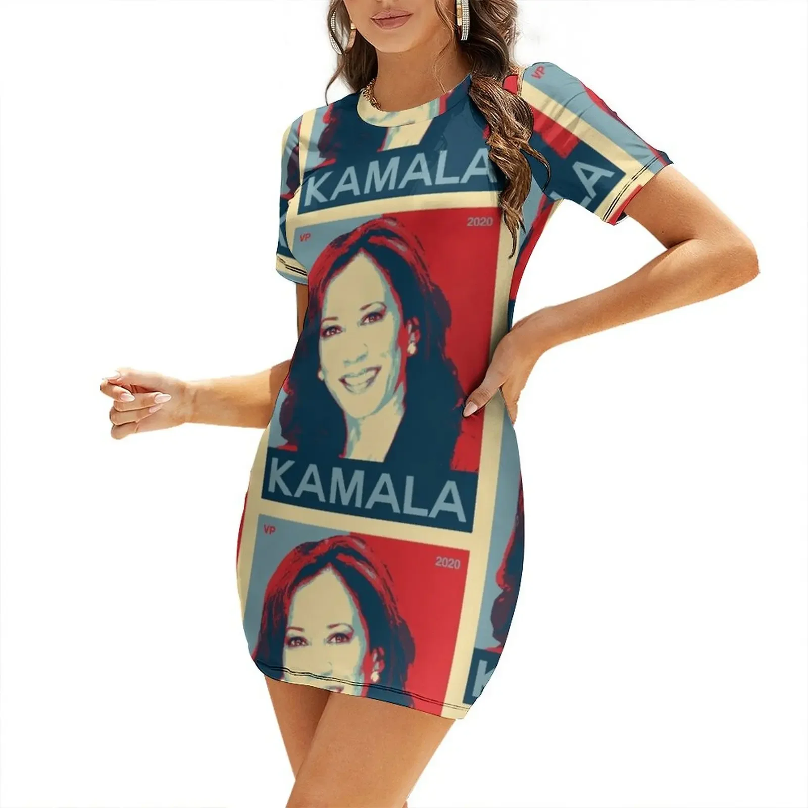 

Kamala For Vice President 2020 Short-Sleeved Dress dress for women 2025 elegant dress african dresses for woman