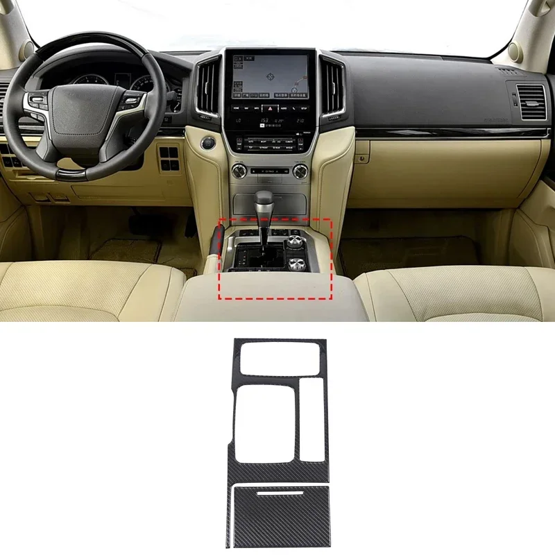 

For Toyota Land Cruiser 2005-2012 Soft Carbon Fiber Car Center Control Gear Panel Cover Trim Sticker Car Accessories