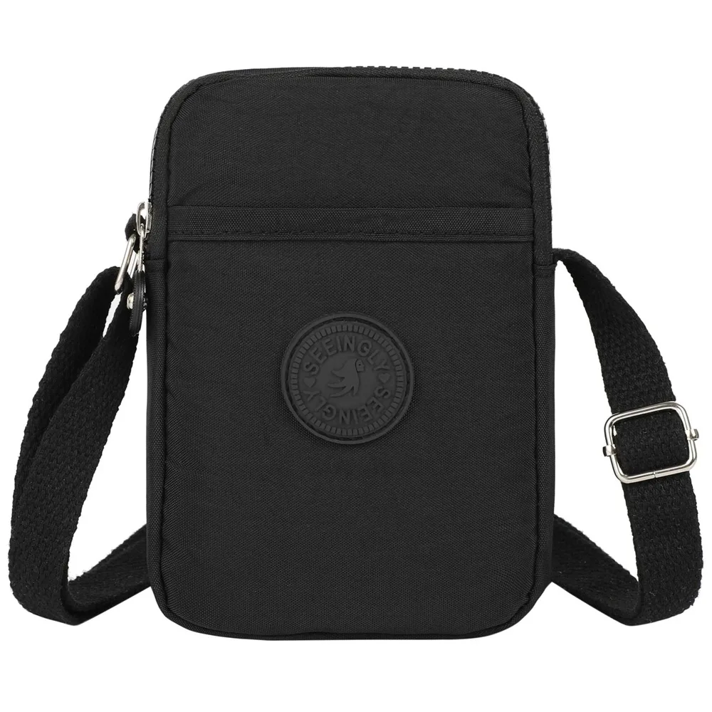 

Multi-functional Zipper Crossbody Bag Niche Design Nylon Shoulder Bag Solid Color Korean Style Small Phone Bag Storage Bag