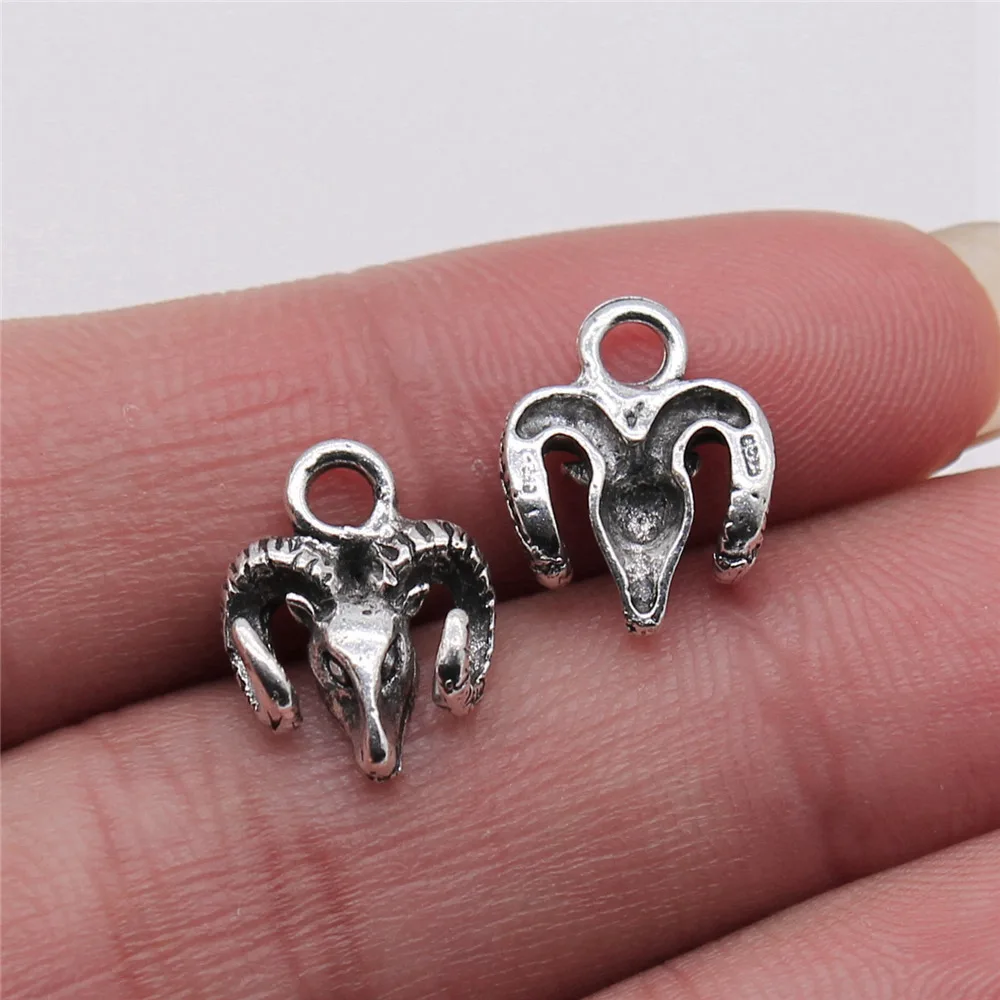 Phone Pendant Goat Head Charms Vintage Jewelry 11x14mm 20pcs