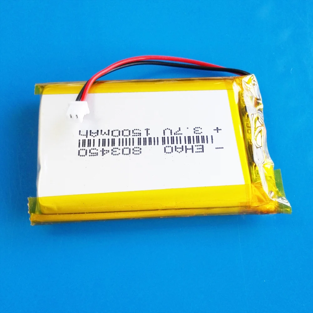 Akumulator 3.7V 1500mAh Lipo 803450 + wtyk JST 1.25mm 2pin do rejestrator GPS zestawu słuchawkowego z aparatem e-book telefon komórkowy