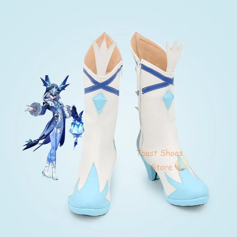 Game Cosplay Comic Anime Game for Con Halloween Party Cosplay Costume Prop Genshinimpact Ice Healer Shoes