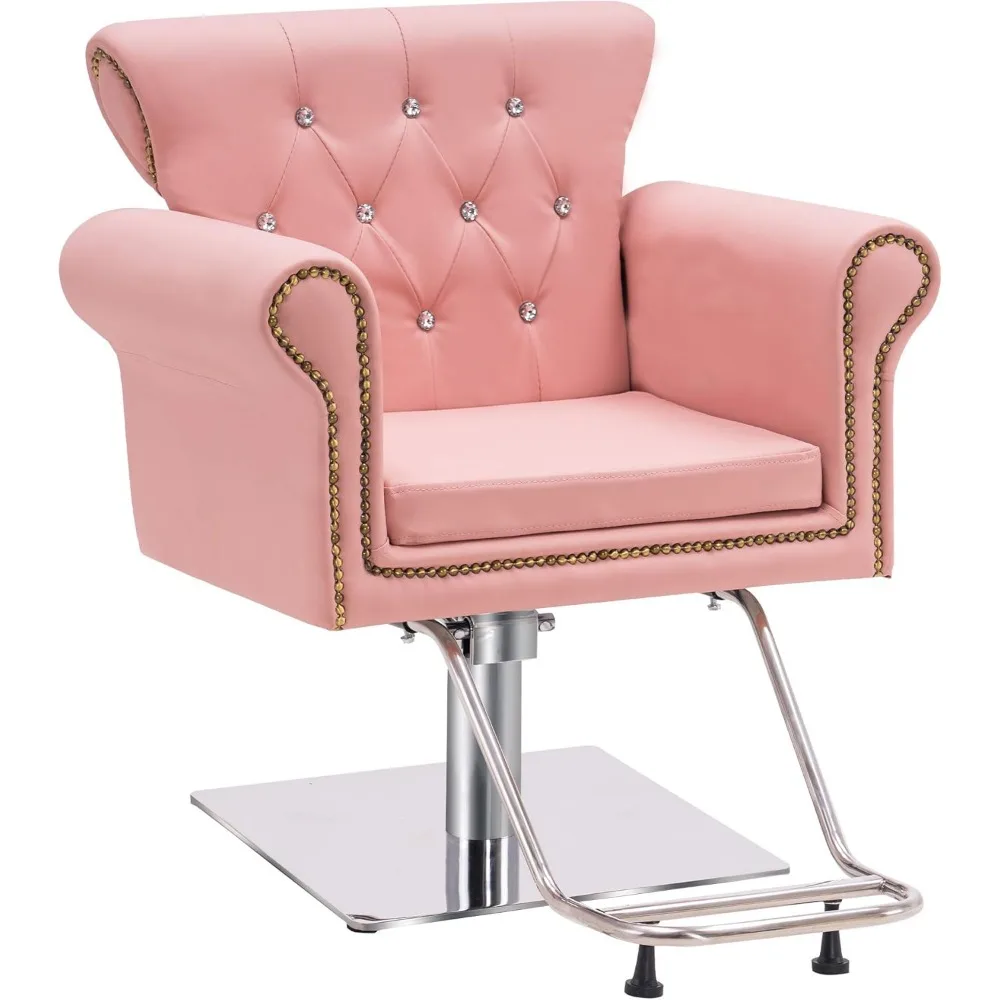 

Classic Styling Salon Chair for Hair Stylist Antique Hydraulic Barber Chair Beauty Spa Equipment 8899 (Pink)