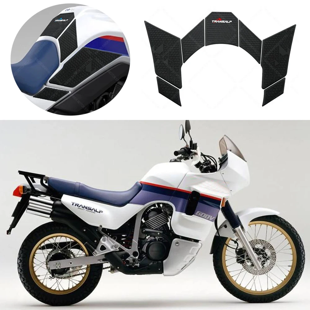 

Motorcycle Accessories Fuel Knee Tank Pad Rubber Stickers Protector Anti-Scratch Stickers For Honda Transalp 750 Transalp750