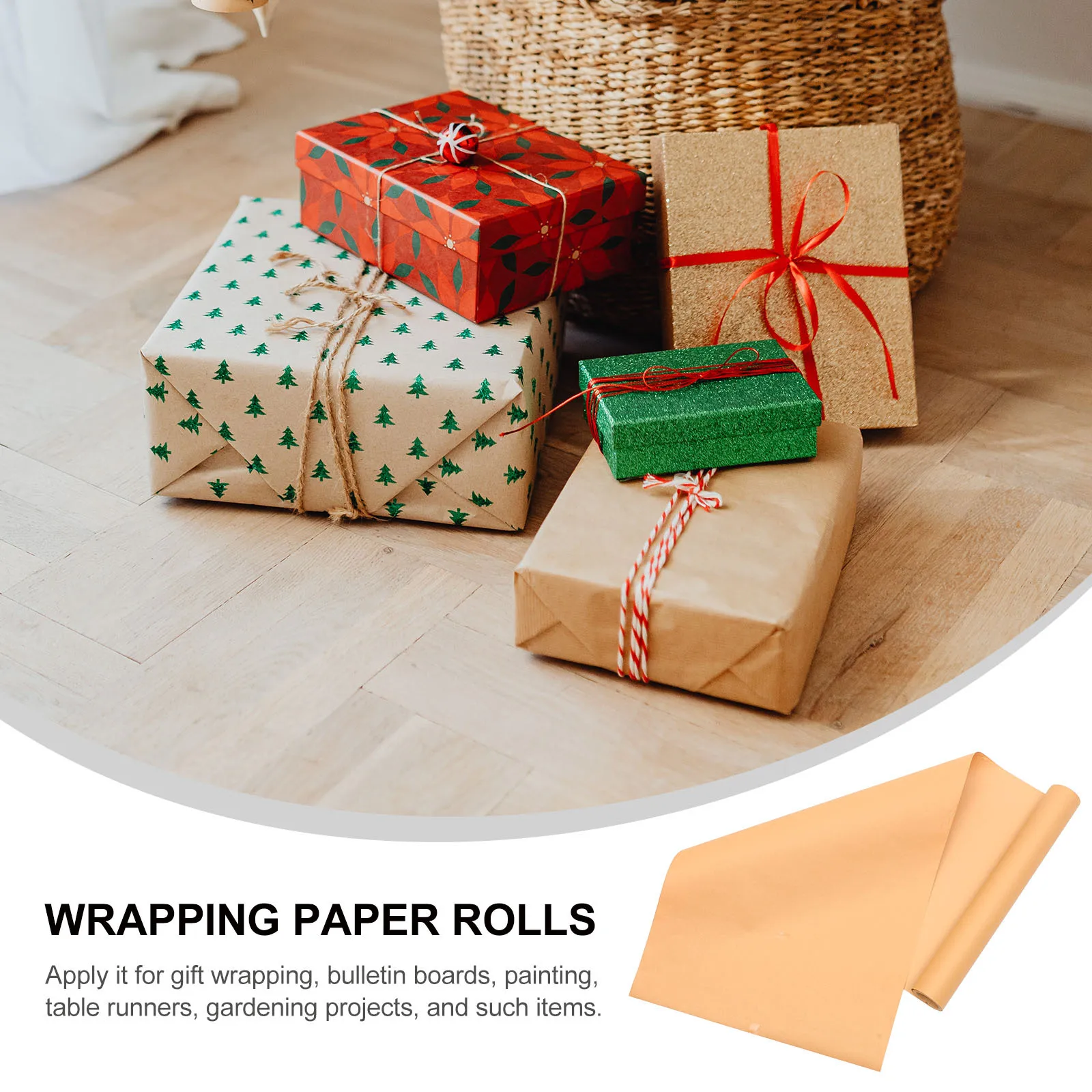 1 rotolo di carta da regalo in rotolo di carta kraft marrone per regali artigianali fai-da-te Imballaggio in movimento Spedizione e progetti artistici Confezione regalo