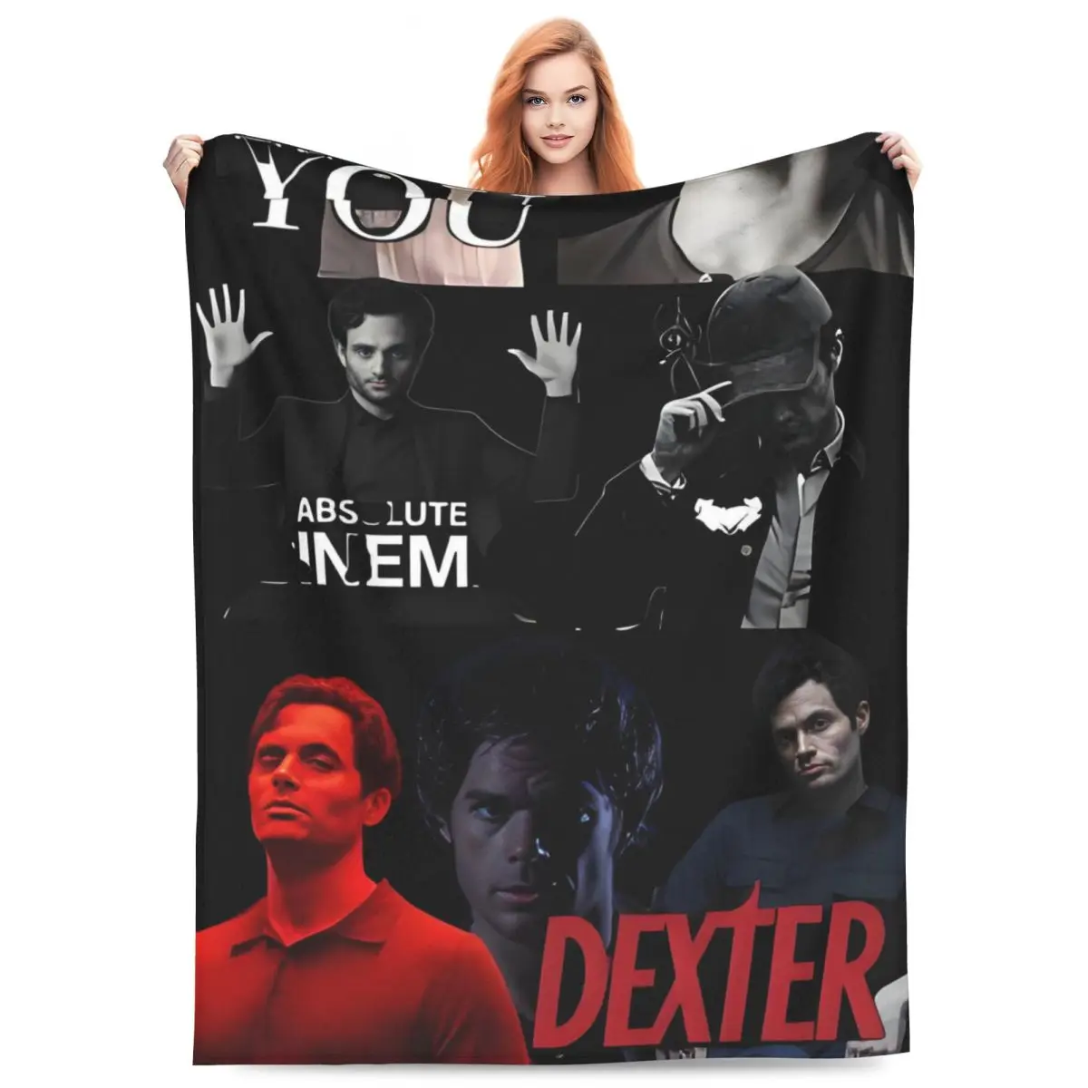 Custom Dexter Morgan Blanket Soft Fleece Spring Warm Flannel Movie Throw Blankets for Sofa Car Bedroom Quilt