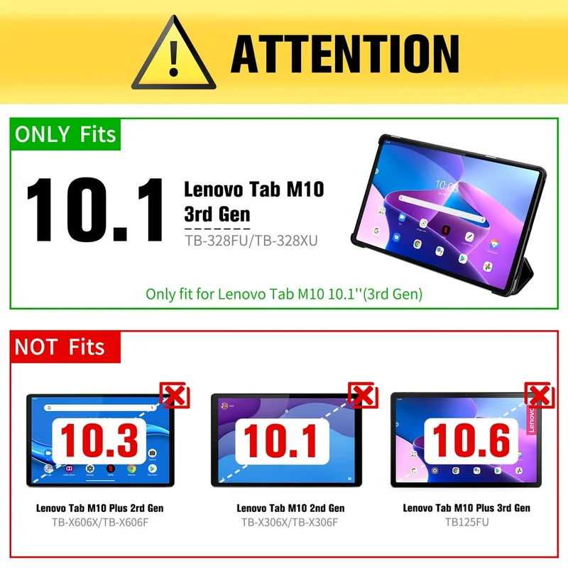 Protetor de Tela para Lenovo Tab, Película De Vidro Temperado, 3ª Geração Caso, M10, 10.1 in, TB-328XU, TB-328FU