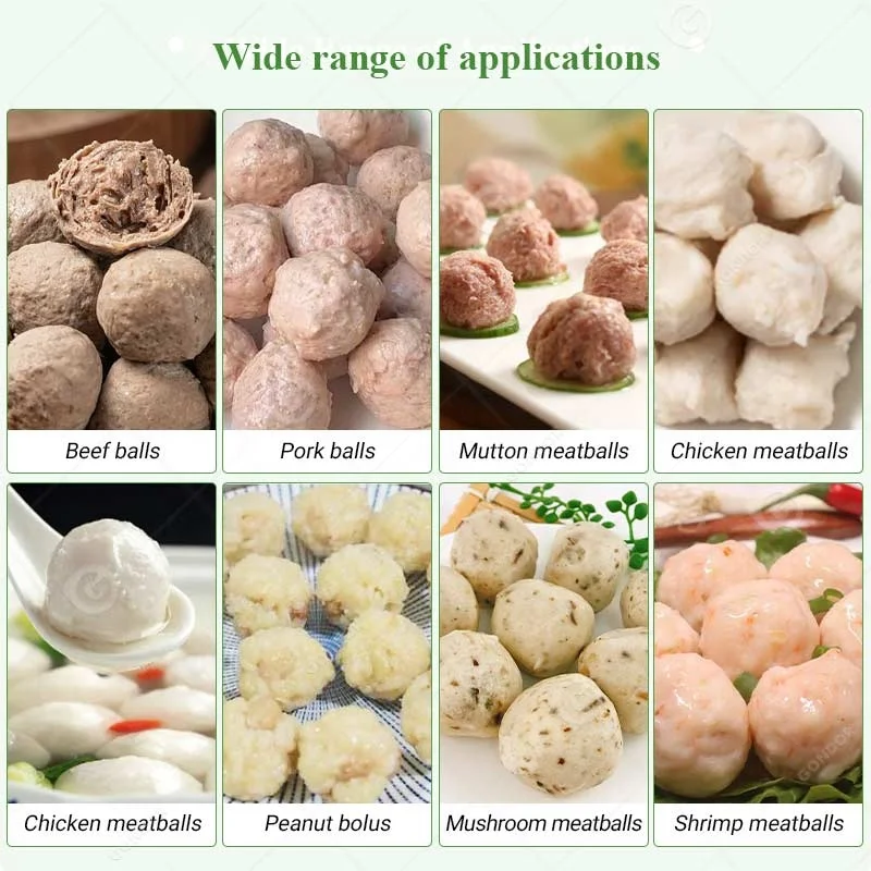 Big Size Fish Ball Molding Roll Maker Halal Stuff Food Shop Mix Used 2 Head Meatball Forming Machine Manual