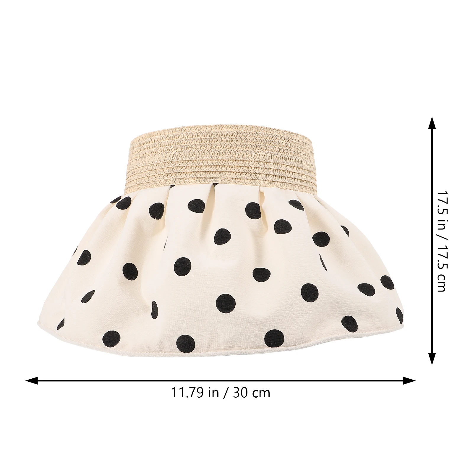 

Women Sun Hat Beige Foldable Wide Brim UV Protection Beach Hats Summer Lightweight Decorative Shell Portable Visors