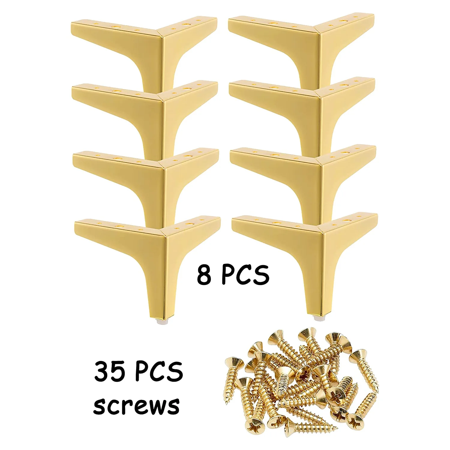 Металлические ножки для мебели, 4 дюйма, 8 шт., треугольные мебельные ножки, современный стиль, мебельные ножки для дивана для шкафа, шкафа, стола