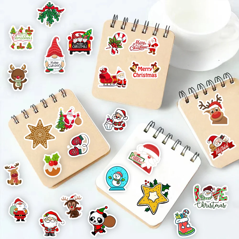 50/100 個漫画クリスマス非重複落書きステッカーノートブック荷物電話ケース DIY スクーター防水ステッカー