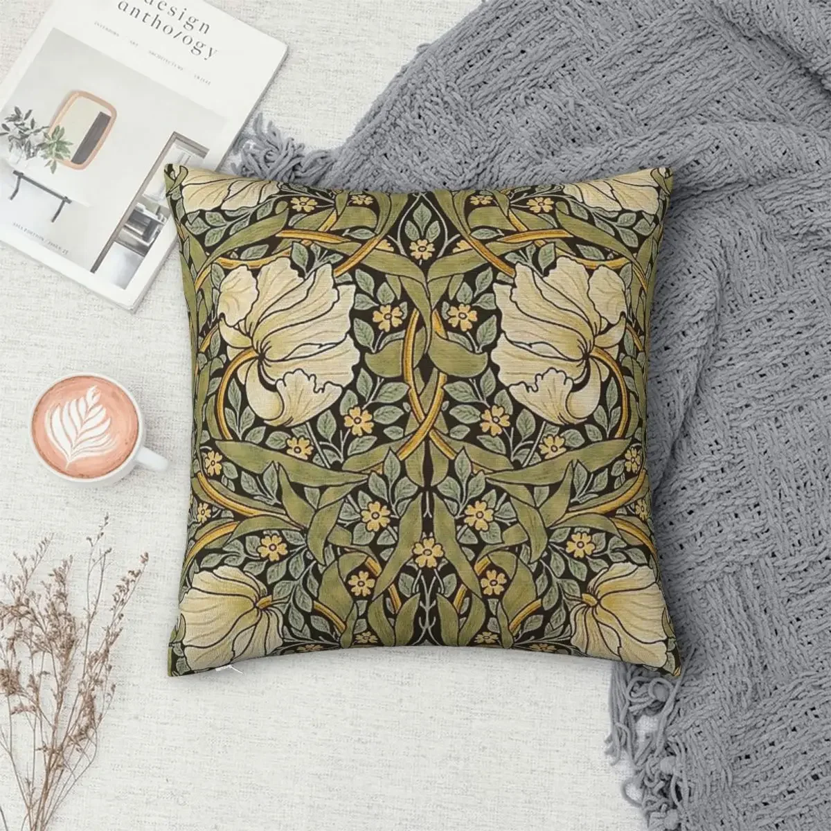 Pimpernel By William Morris Pillowcase Polyester Pillow Cover Cushion Comfort Throw Pillow Sofa Decorative Cushion Used for Home