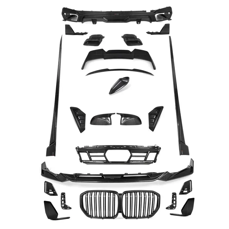 Factory Price High Quality Dry Carbon Fiber Small Bodykit For  X5 G05 G18 With Front Lip Rear Diffuser Side Skirts Side Mirr