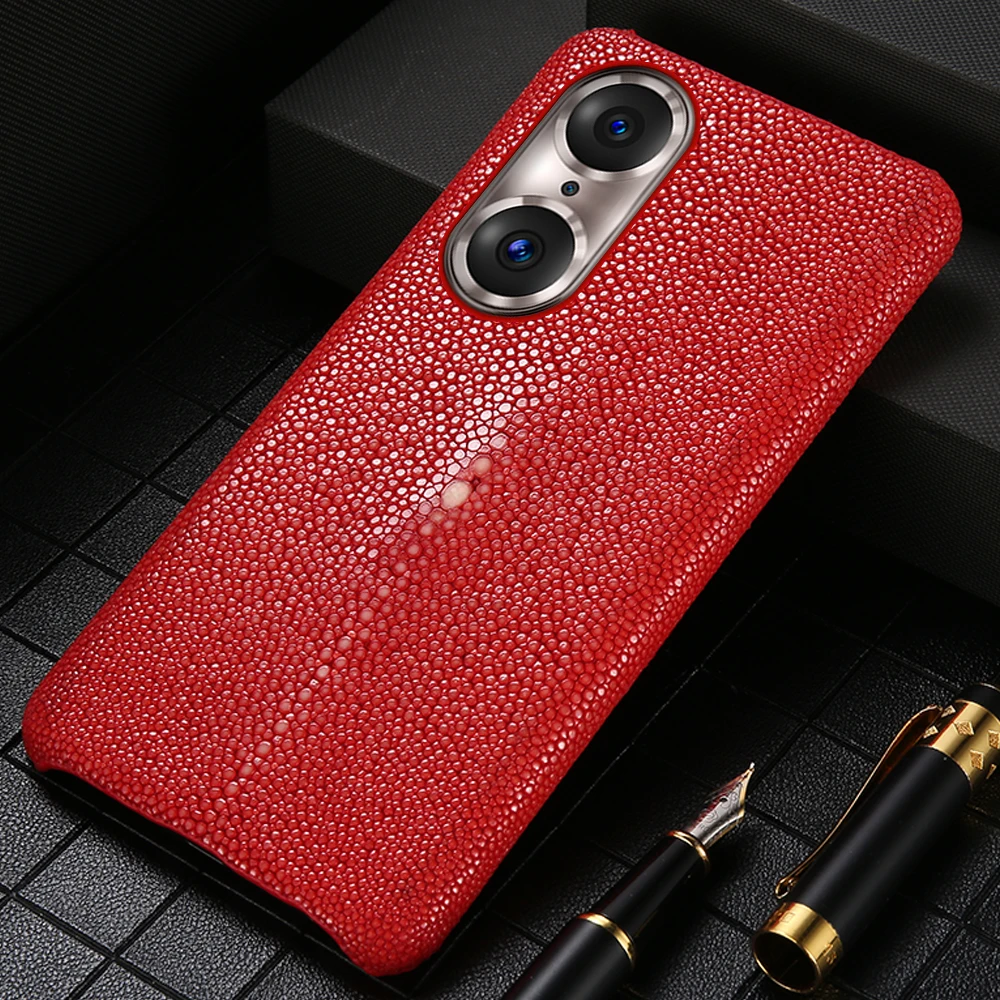 

Genuine Stingray Leather Phone Case For Honor 60 Pro 90 80 50 70 Pro Plus 30 10 Lite For Magic 4 3 5 Pro 10X Lite Luxury cover