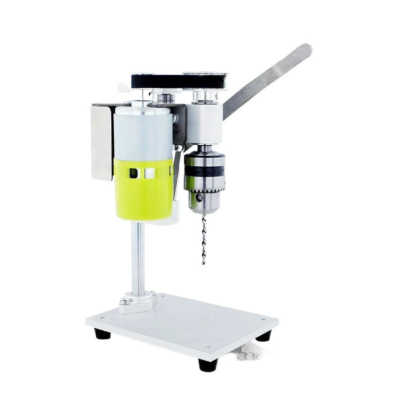 Small mini mini bench drill, desktop DC speed regulating electric drill drilling machine
