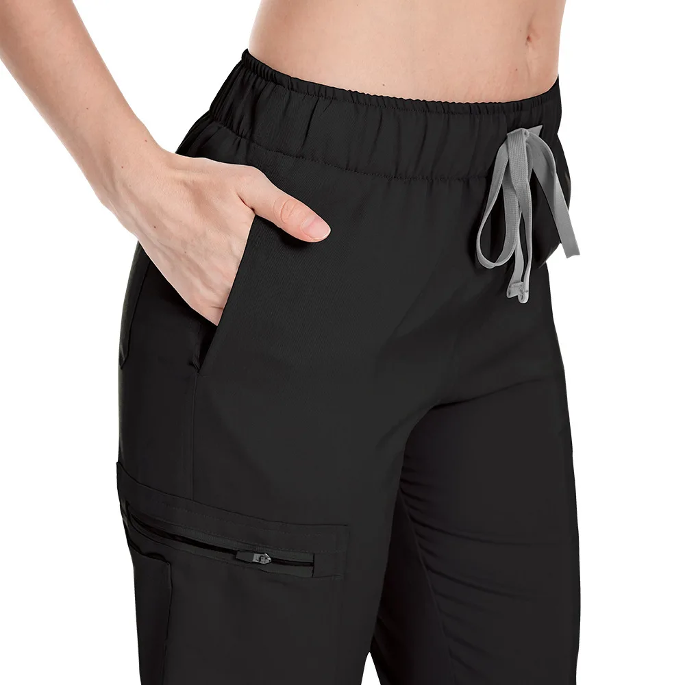 

Summer Work Elastic Waist Doctor Women Uniform Breathable Thin Nurse Sports Pants