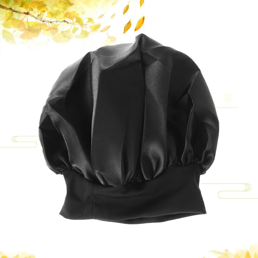 2 uds diadema elástica de lado ancho gorro para dormir gorro para el cuidado del cabello nocturno gorro para dormir negro duradero elástico de lado ancho
