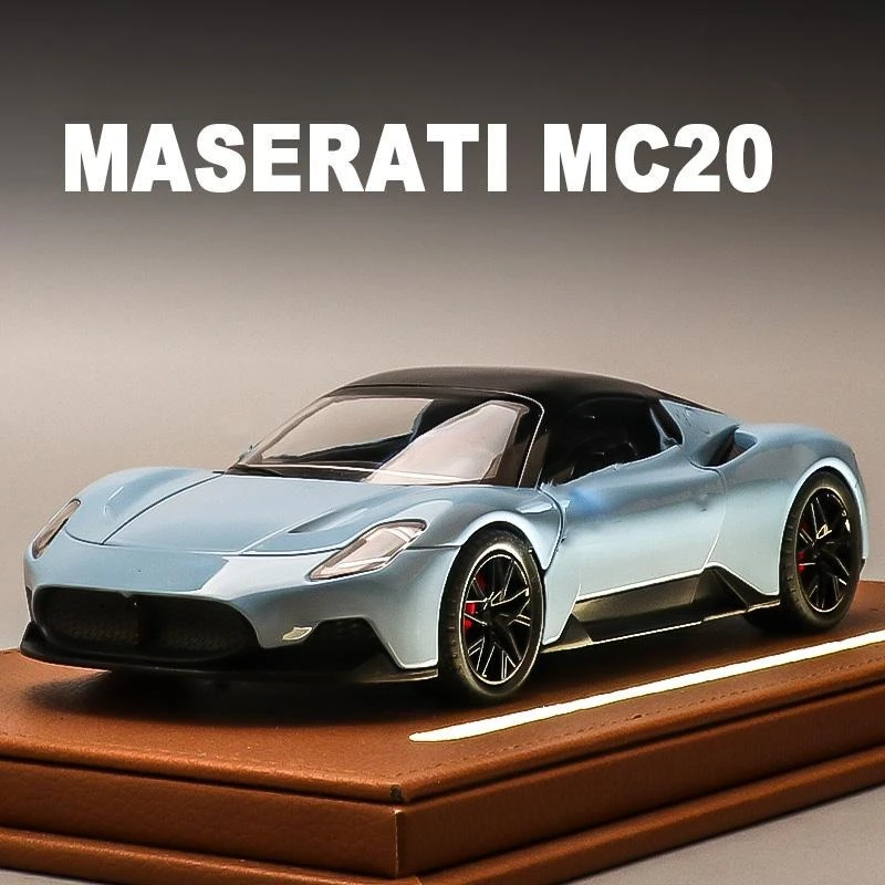 

1:24 Maserati MC20 Alloy Car Model Diecasts Metal Toy Car Model Simulation Sound and Light Collection Kids Gift