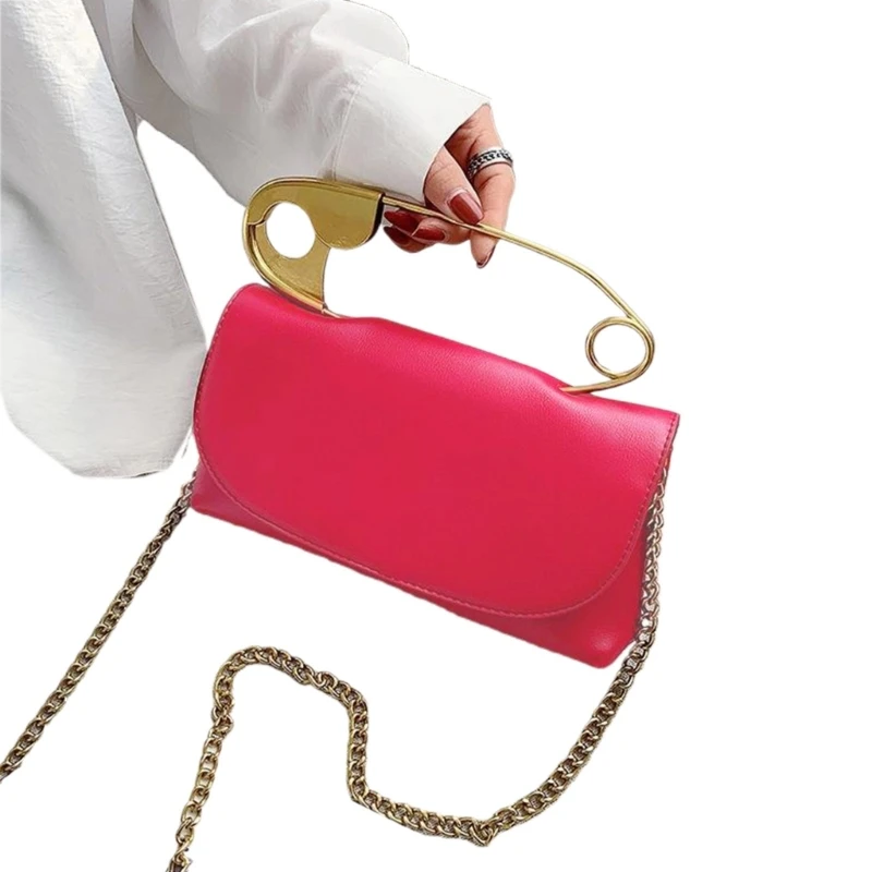 

Chain Shoulder Bag for Women Flap Crossbody Handbag Purse with Chain Strap Fashion Shoulder Handbag Purse 066F