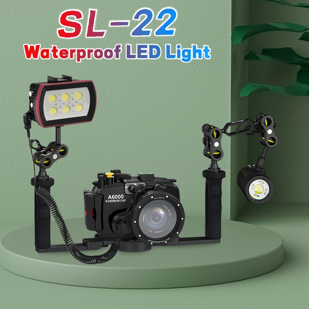 Imagem -05 - Seafrogs 6000 lm Led Luz de Preenchimento do Telefone Lâmpada Fotografia Mergulho à Prova Dslr Água Iluminação para Câmeras Dslr Câmeras Ação