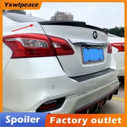 For Nissan Sentra SYLPHY Spoiler 2012 2013 2014 2015-2019 ABS Material Unpainted Color Rear Trunk Lip Spoiler Car Accessories