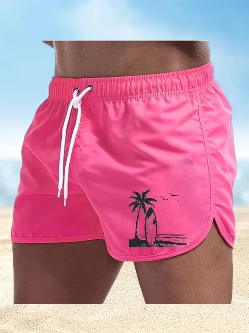 2026 صيف جديد الرجال السراويل الشاطئ السباحة تصفح التجفيف السريع تنفس الترفيه بطيئة الجري اللياقة البدنية فضفاض الرياضة قصيرة #4