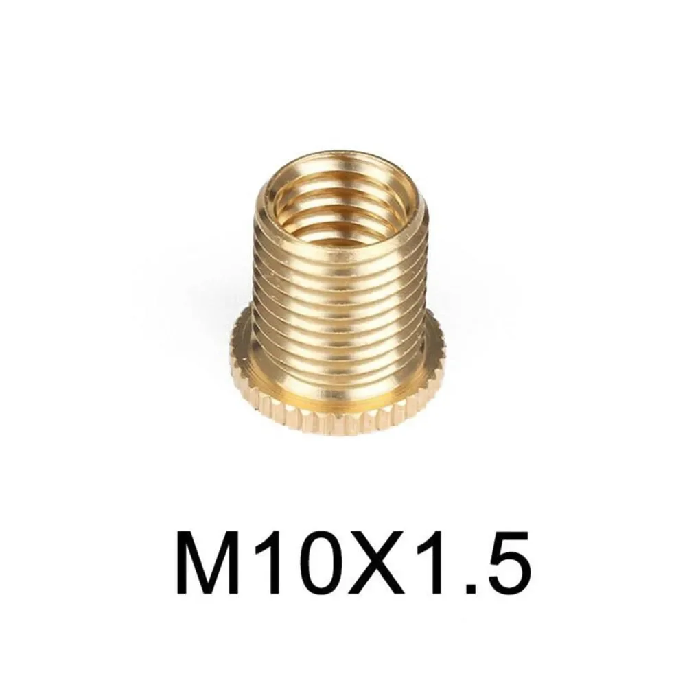 Useful New Thread Adapter Nut Knob M10x1.5 Gear Gold Insert Kit M10x1.25 M8x1.25 Replacement 1PCS Accessories Aluminum Alloy