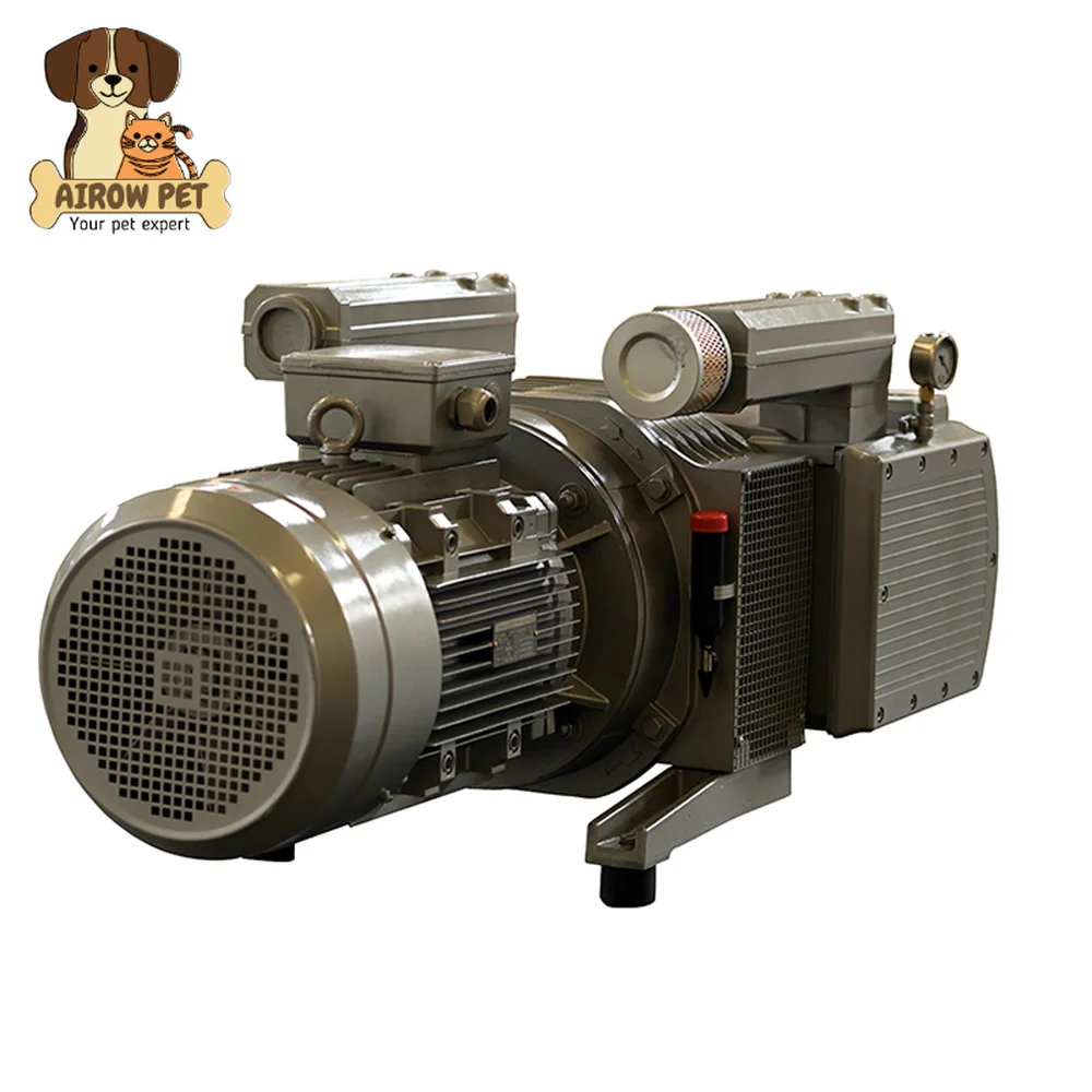 AIROW Factory directly sales 5.5/7.5/11KW KVF250/265/360 -85Kpa Dry Oil-free Rotary Vane Vacuum Pump Used on Wood Cutting machin