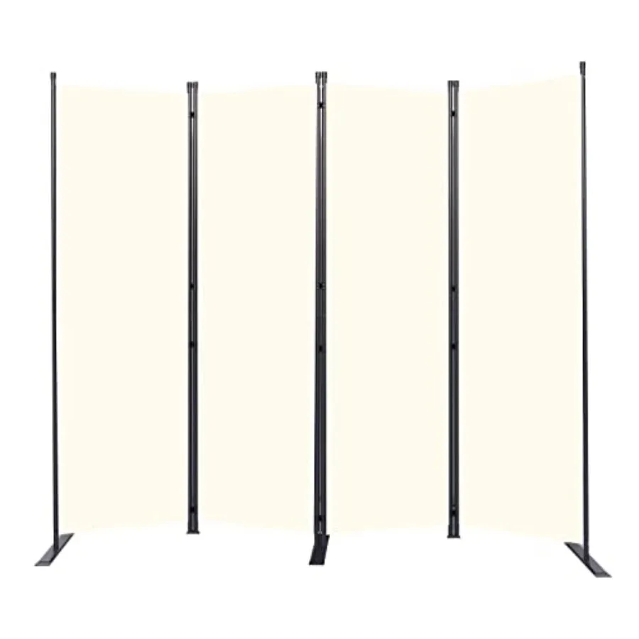 

Переносная ширма-разделитель для комнаты 6 футов (88 дюймов) с 4 тканевыми панелями, для общежития, студии, офиса, складная, отдельностоящая