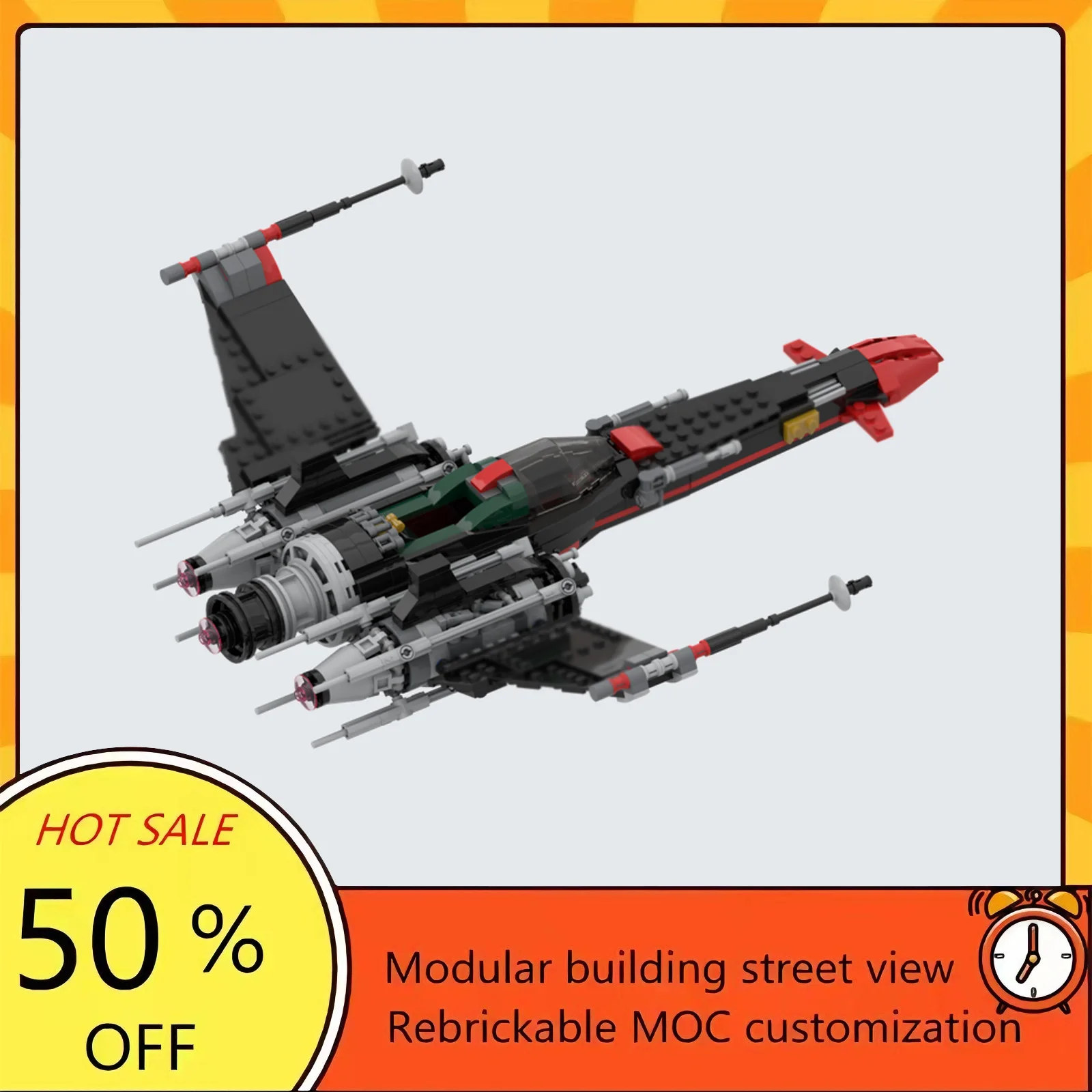 

Набор для сборки космического корабля из 594 деталей, популярная модель по мотивам фильма «Звездные войны», модульный конструктор, технологичный подарок, игрушка для детей на праздники