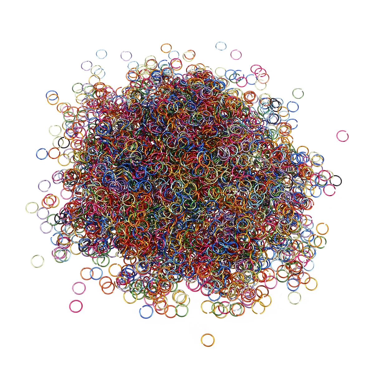 3200Pcs Mixed Color Aluminum Jump Rings Open Wire Nearly Seamless Rings for Jewelry Making Connecting DIY Accessories