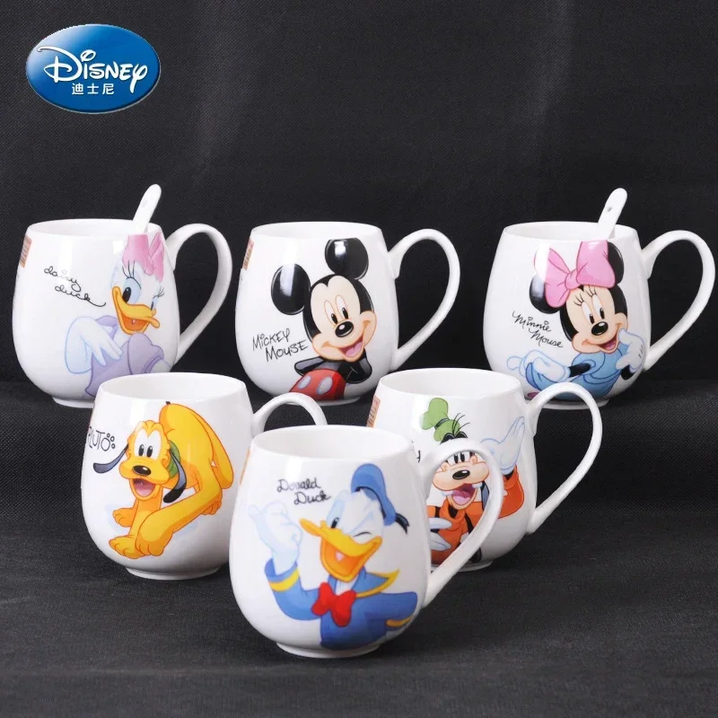 300ML Disney Mickey Mouse Minnie Mouse Coffee Mugs Cute Cartoon Donald Milk Mugs Creative Fashion Mugs Handle Kids Water Cup view 2