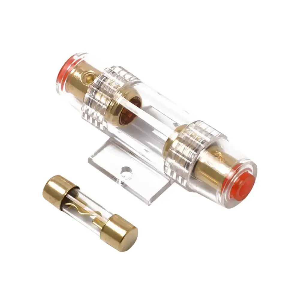 Car Audio AGU Fuse Holder Fuseholder 4 8 Gauge Inline Gold Plated 100 Amp