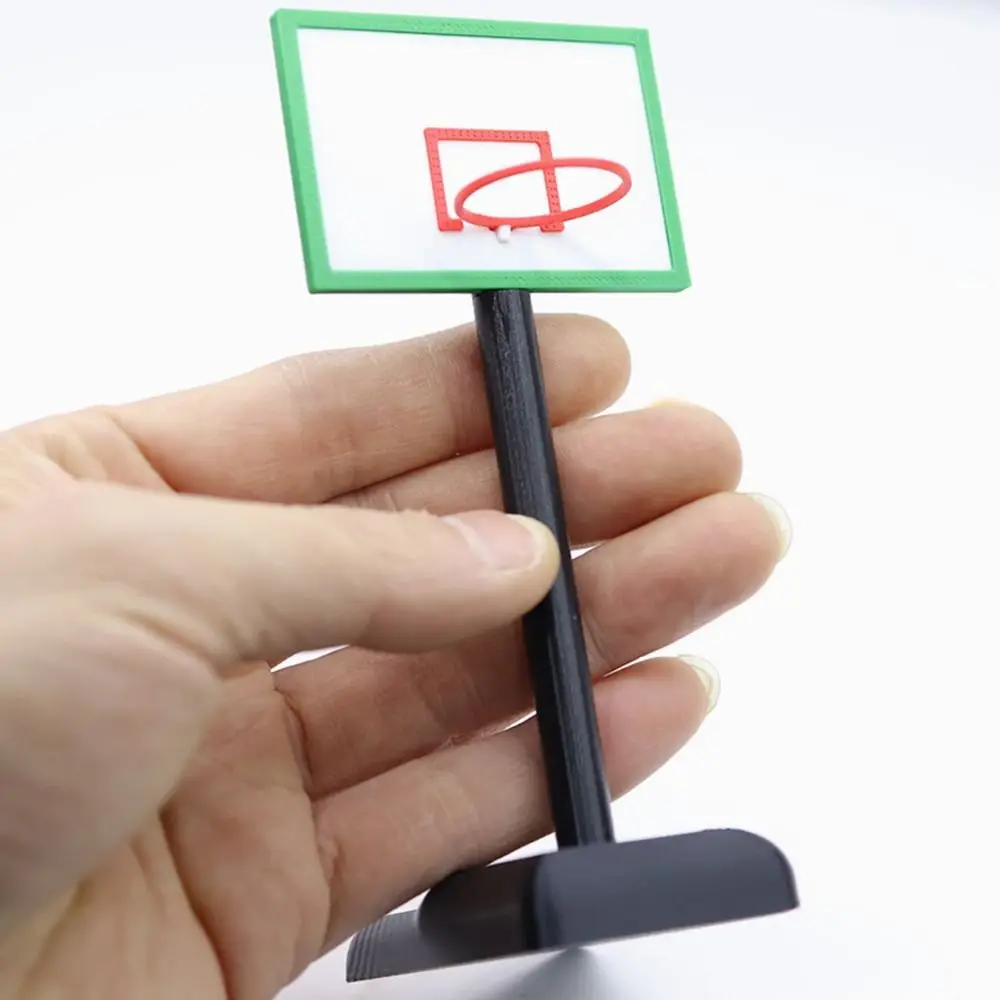 1/12 Dollhouse Table Tennis Colorful Scene Model Basketball Hoop Photo Props Micro Landscape Mini Ping Pong Table House Sport