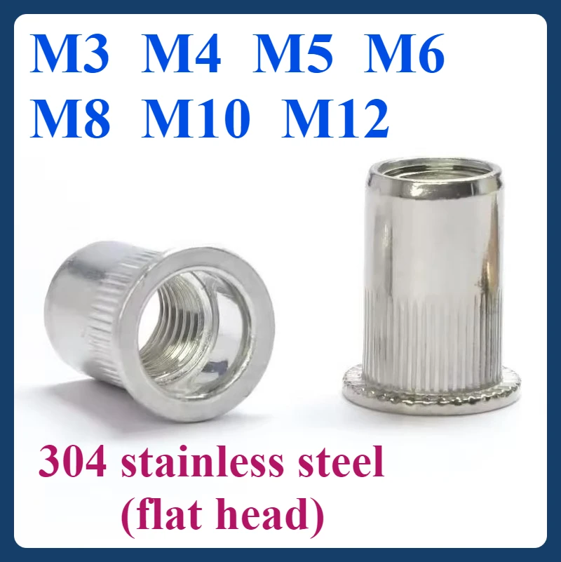 

M3 M4 M5 M6 M8 M8 M10 M12 stainless steel rivet nut nuclear power fixing head fixing nut thread rivet nut