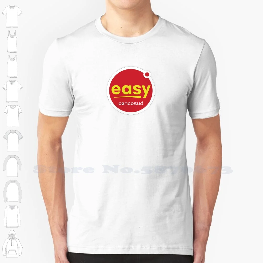 Easy Logo Casual Streetwear Print Logo T-shirt Graphic 100% Cotton Tee