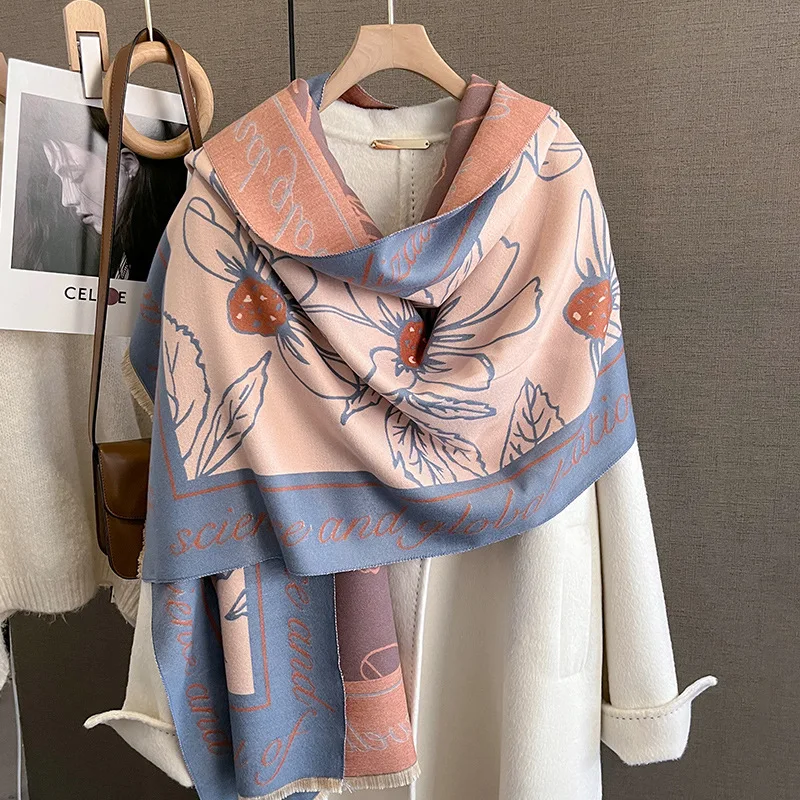 

Cashmere Scarf for Women Winter Shawl Thick Warm Wrap Brand Blanket Design Lady Pashmina Poncho Bufanda Stoles Echarpe Femme