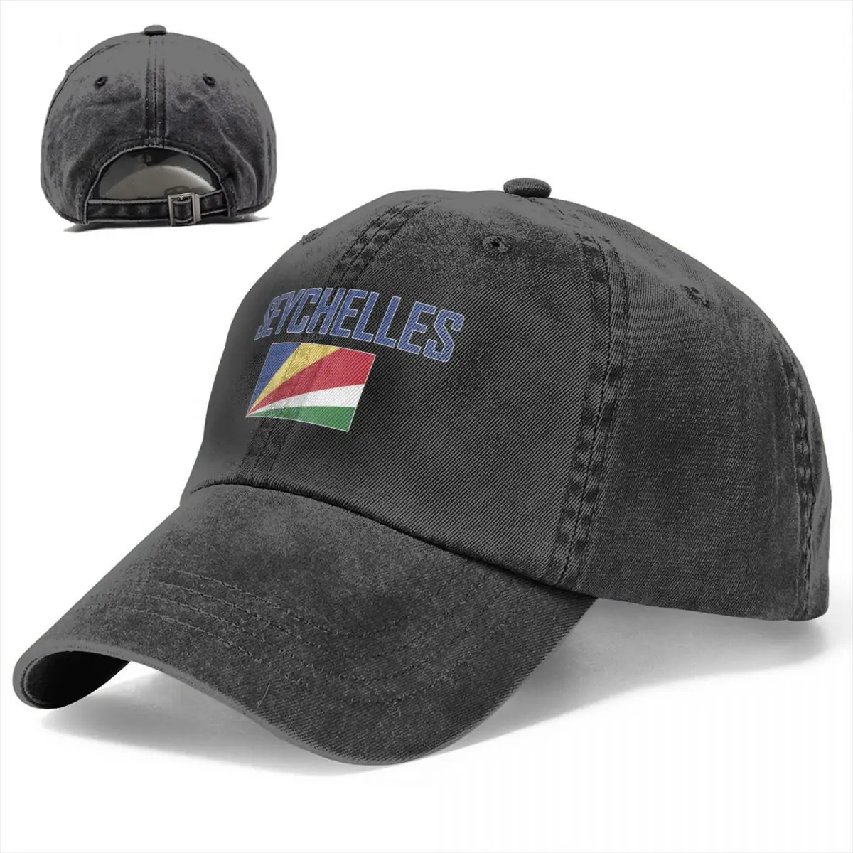 Flag of SEYCHELLES Baseball Caps Unisex Soft Casquette Cap Fashion Denim Hat Vintage Adjustable Dad Hat