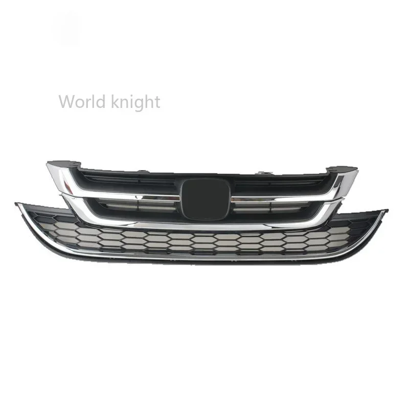 

New for Honda CRV CR-V 2010 2011 Chrome Black Front Bumper Upper Grille Lower Grill