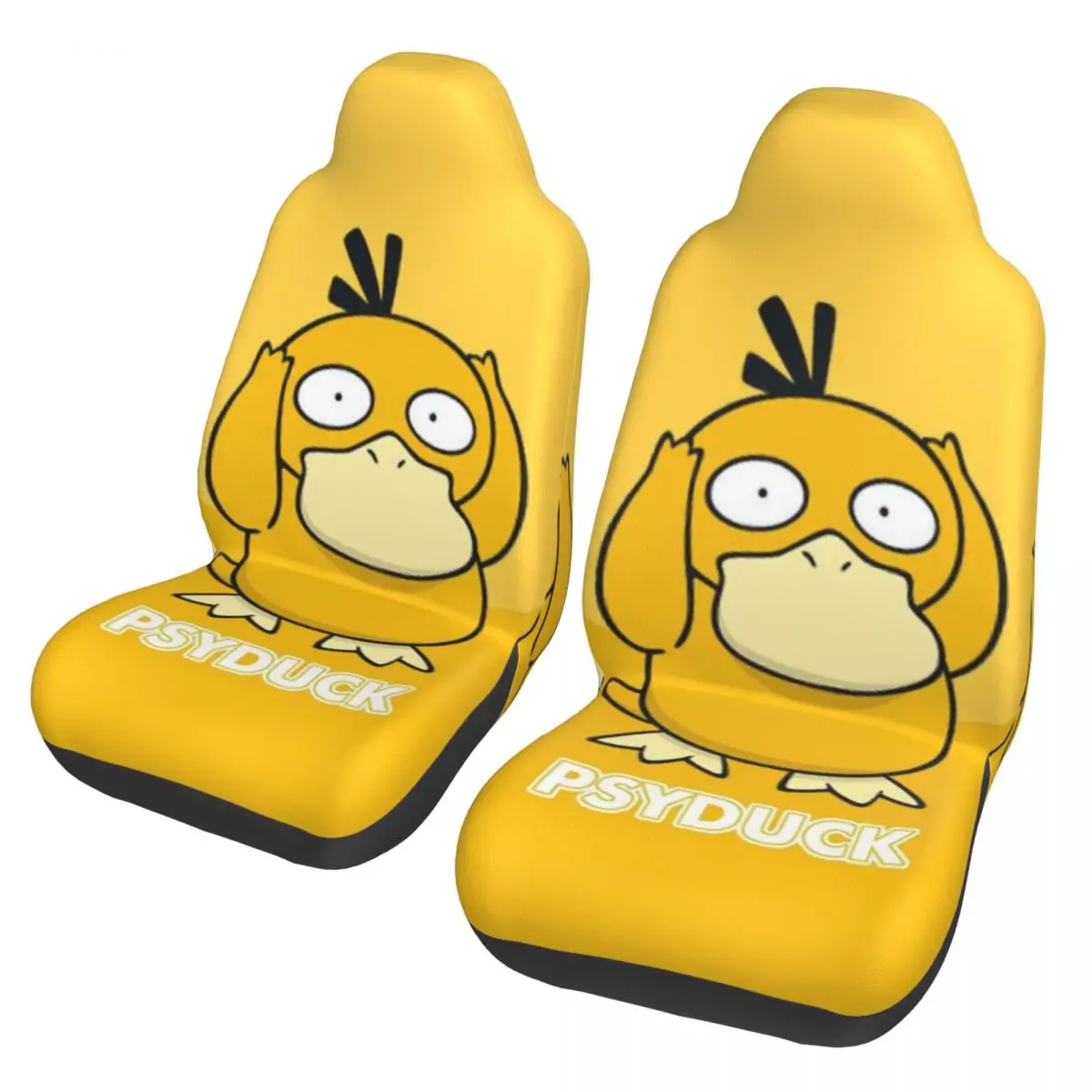 

Psyduck Yellow Duck Scream Car Accessories Front Seat Covers for Vehicles Universal Fit Seat Covers for Car Suv Van