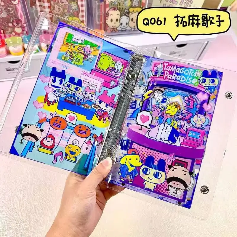 

Shake A6 Acrylic Loose Leaf Notebook Detachable Tamagotchi Notepad Cartoon Mametchi Mimitchi Exquisite Cute Stationery Gift