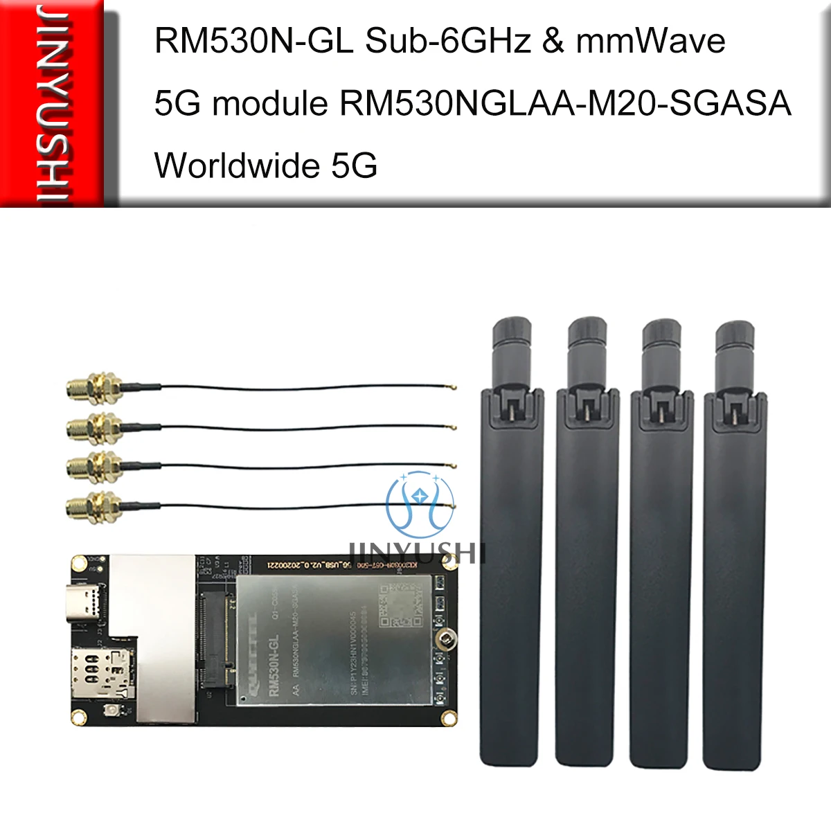 Módulo Quectel M530N-GL Sub-6GHz e mmWave 5G, RM530NGLAA-M20-SGASA, baseado em 3GPP, Release 16, Receptor GNSS integrado, em estoque