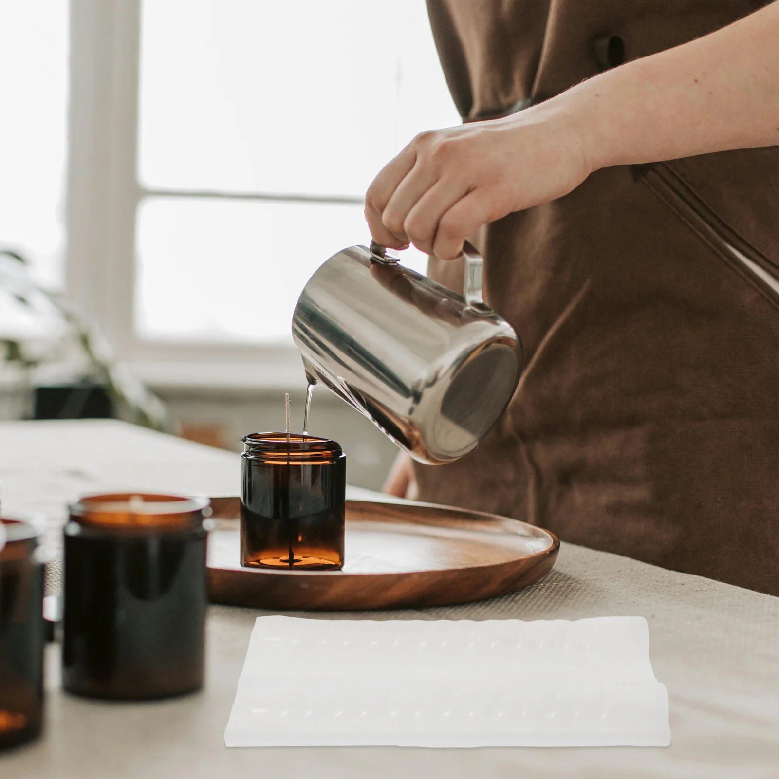 

Spiral Cylinder Mold Silicone Taper Mold Easy Release for Aromatherapy Christmas Pillar Making Supplies